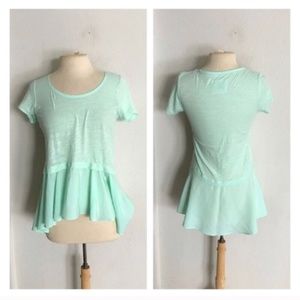 CLOSET CLOSING! FIRM$ Postmark layered peplum top